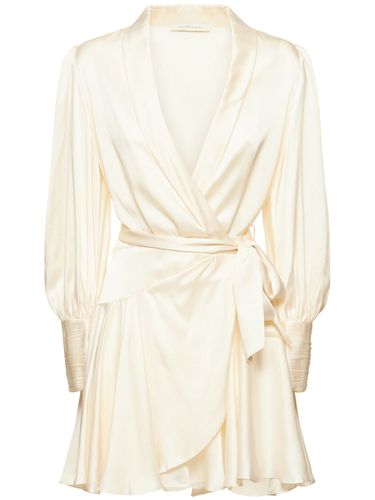 Silk Wrap Mini Dress - ZIMMERMANN - Modalova