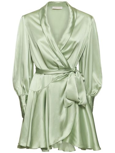 Silk Wrap Mini Dress - ZIMMERMANN - Modalova