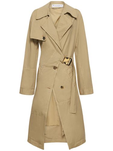 Cotton Twill Trench Coat W/ Buckle - JW ANDERSON - Modalova