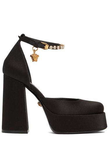 Mm Platform Satin & Viscose Pumps - VERSACE - Modalova