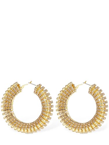 Chunky Crystal Hoop Earrings - MAGDA BUTRYM - Modalova