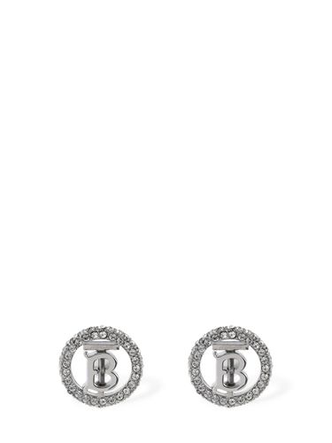 Pavé Tb Xs Stud Earrings - BURBERRY - Modalova