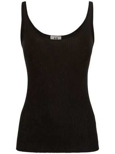 Sofia Ribbed Wool & Silk Tank Top - ANNAGRETA - Modalova