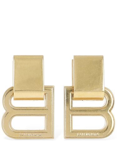 Hourglass Brass Earrings - BALENCIAGA - Modalova