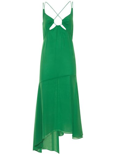 Layla Stretch Silk Georgette Midi Dress - THE ANDAMANE - Modalova