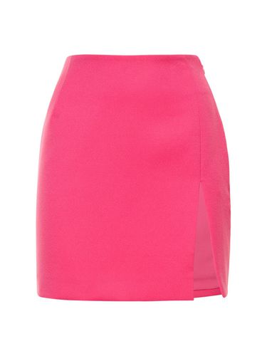 Gioia Split Satin Crepe Mini Skirt - THE ANDAMANE - Modalova