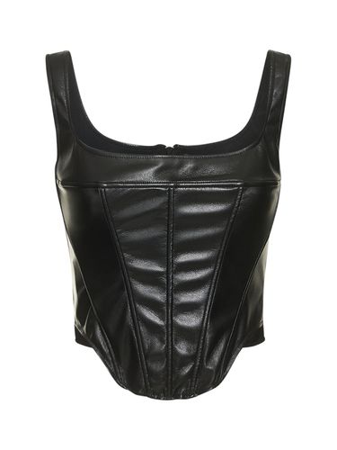 Larissa Faux Leather Corset Top - THE ANDAMANE - Modalova