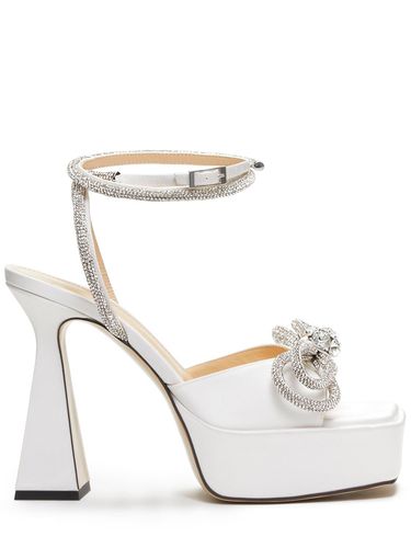 Mm Double Bow Satin Sandals - MACH & MACH - Modalova