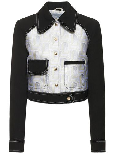 Cropped Jacquard Jacket W/ Buttons - CASABLANCA - Modalova