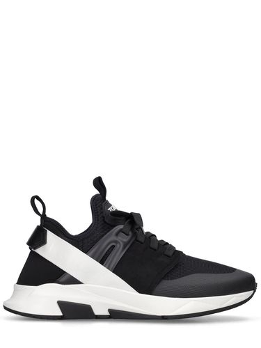 Alcantara Tech & Leather Low Sneakers - TOM FORD - Modalova