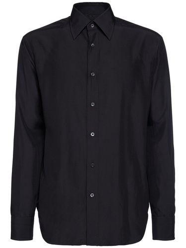 Viscose & Silk Toile Fluid Fit Shirt - TOM FORD - Modalova