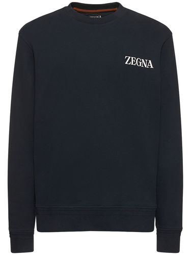 Cotton Crewneck Sweatshirt - ZEGNA - Modalova