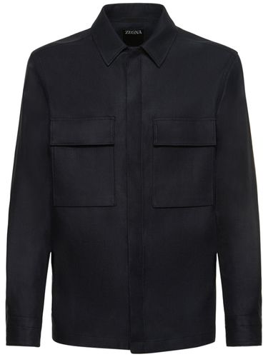 Camicia In Puro Lino - ZEGNA - Modalova