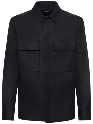 Overshirt Aus Reinem Leinen - ZEGNA - Modalova