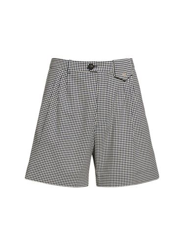 Houndstooth Cotton Shorts - EGONLAB - Modalova