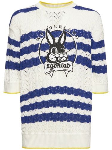 Cotton Bunny Knit T-shirt - EGONLAB - Modalova