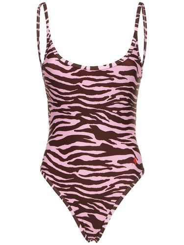 Zebra Printed One Piece Swimsuit - THE ATTICO - Modalova