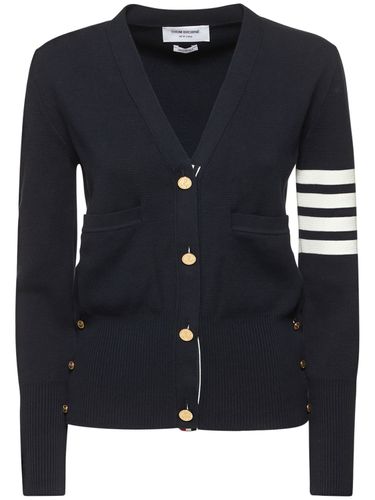 Classic Milano Stitch 4 Bar Cardigan - THOM BROWNE - Modalova