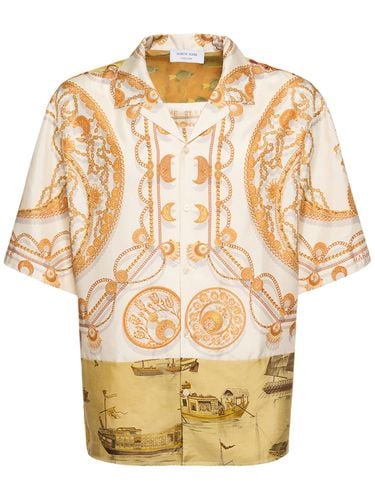 Regenerated Ornament Silk Shirt - MARINE SERRE - Modalova