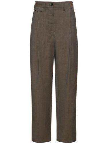 Fluid Wool Buttoned Pants - TOTEME - Modalova