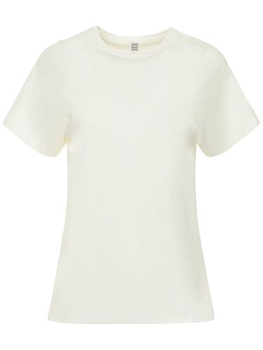 Curved Seam Cotton T-shirt - TOTEME - Modalova