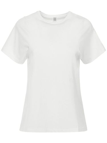 Curved Seam Cotton T-shirt - TOTEME - Modalova