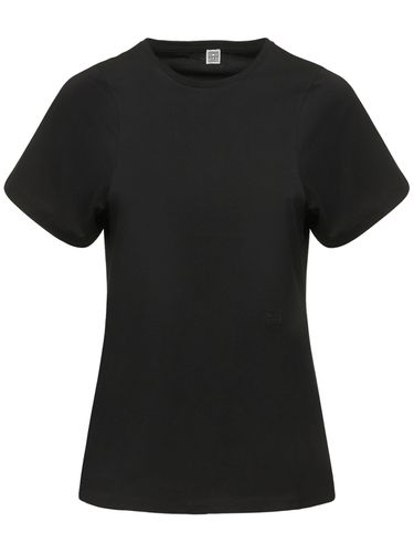 Curved Seam Cotton T-shirt - TOTEME - Modalova