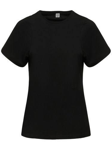 Curved Seam Cotton T-shirt - TOTEME - Modalova