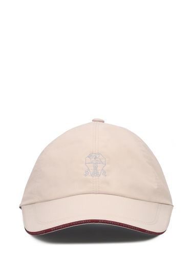 Cappello Baseball In Cotone Con Ricami - BRUNELLO CUCINELLI - Modalova