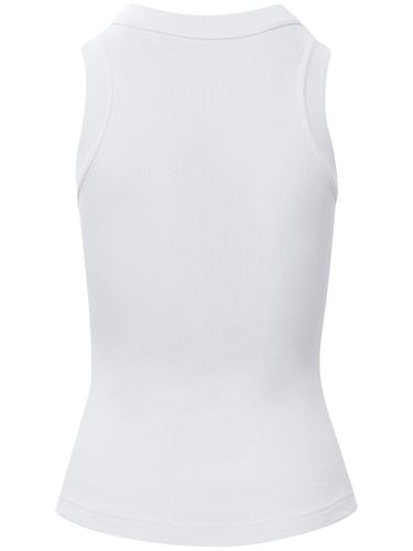 The Jane Ribbed Jersey Tank Top - BRANDON MAXWELL - Modalova