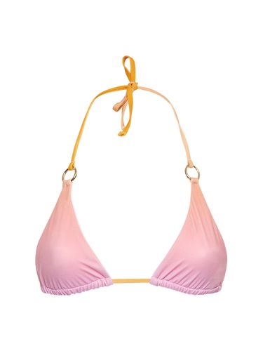 Mini Ring Printed Stretch Bikini Top - LOUISA BALLOU - Modalova