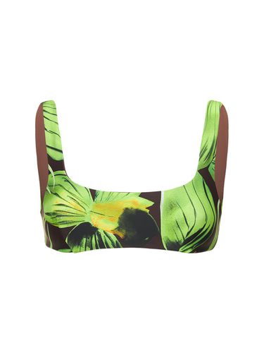 Scoop Printed Bikini Top - LOUISA BALLOU - Modalova