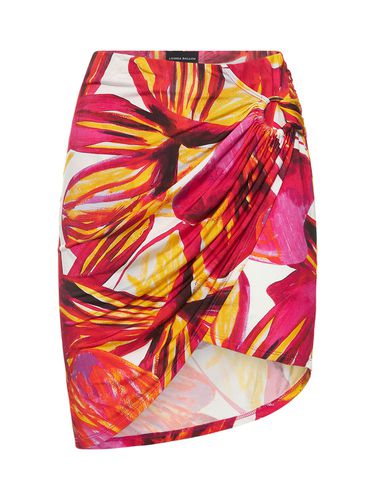 Printed Stretch Mini Skirt - LOUISA BALLOU - Modalova