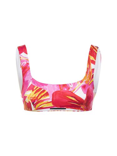 Scoop Printed Bikini Top - LOUISA BALLOU - Modalova