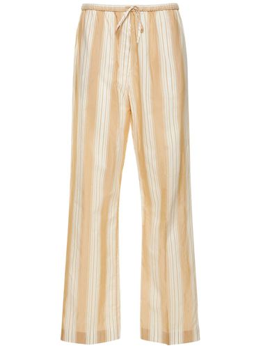 Press-creased Cotton & Silk Pants - TOTEME - Modalova