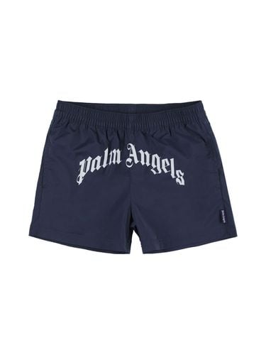 Badeshorts Aus Nylon Mit Logodruck - PALM ANGELS - Modalova