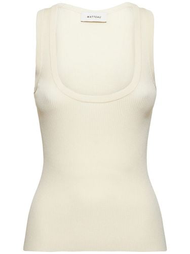 Tank Top In Jersey Di Viscosa A Costine - MATTEAU - Modalova