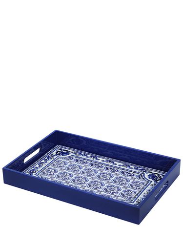 Bandeja Rectangular Blu Mediterraneo - DOLCE & GABBANA - Modalova