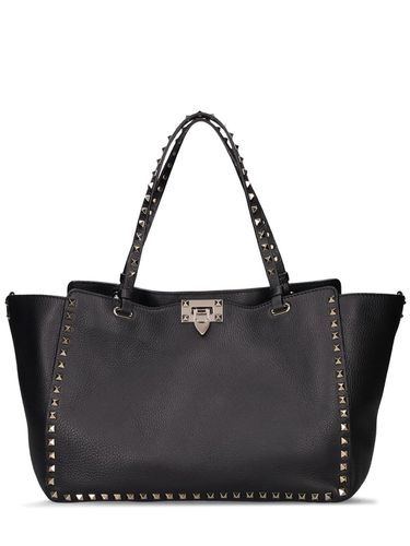 Rockstud Medium Leather Tote Bag - VALENTINO GARAVANI - Modalova