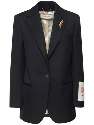 Golden Single Breasted Wool Blend Blazer - GOLDEN GOOSE - Modalova