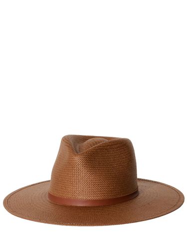 Sherman Straw Effect Hat - JANESSA LEONE - Modalova