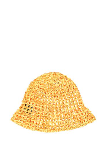 Crochet Raffia Bucket Hat - AGR - Modalova