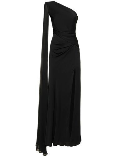 Asymmetric Stretch Silk Crepe Gown - ROLAND MOURET - Modalova