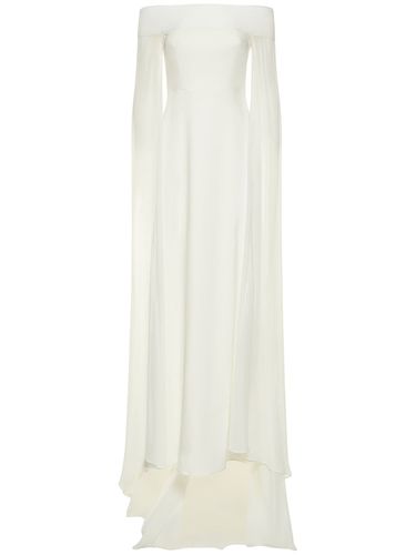 Off-the-shoulder Stretch Cady Gown - ROLAND MOURET - Modalova