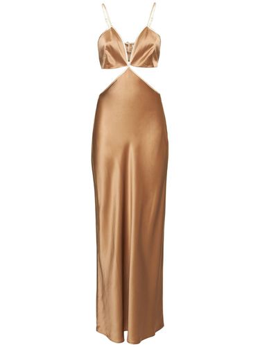 Poppies Silk Satin Midi Dress - REFORMATION - Modalova