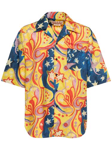 Printed Cotton Boxy Shirt - MARNI - Modalova