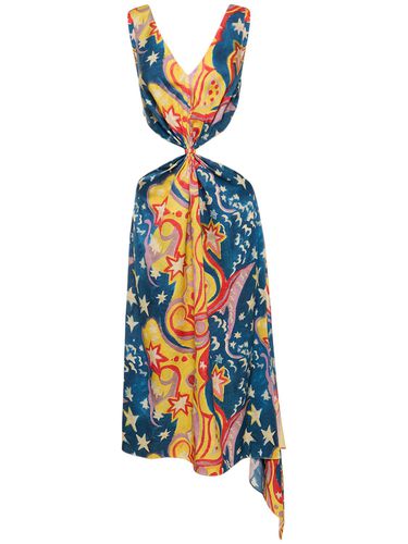 Printed Envers Satin Cutout Midi Dress - MARNI - Modalova