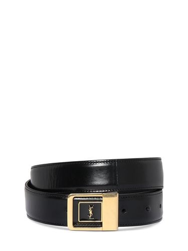 Mm Boucle La 66 Leather Belt - SAINT LAURENT - Modalova