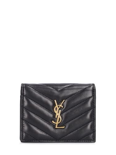 Cassandre Matelassé Flap Card Case - SAINT LAURENT - Modalova