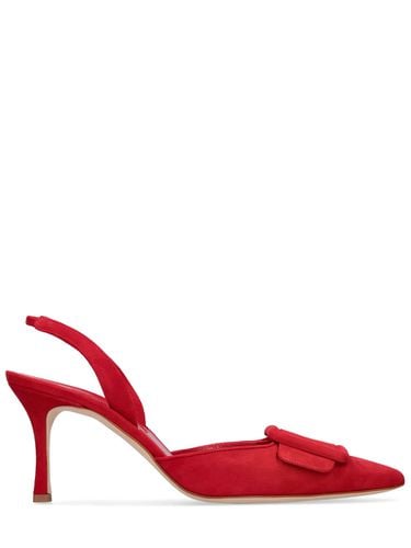 Mm Maysli Suede Slingback Pumps - MANOLO BLAHNIK - Modalova